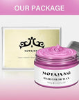 Temporary Hair Color Wax 4.23 oz-Instant Hairstyle Cream Hair Pomades Hairstyle Wax for Party Cosplay Easy Cleaning (1, Pink)