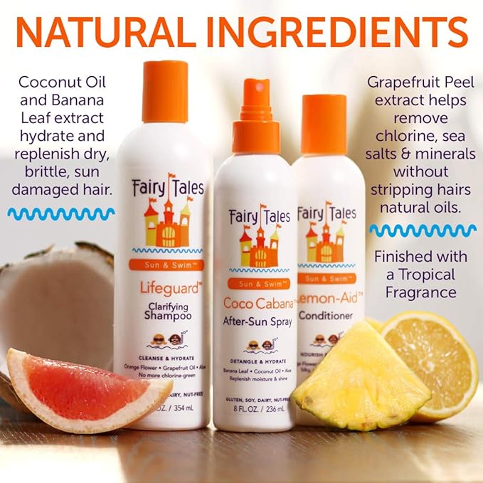 Fairy Tales Swimmer Conditioning Spray for Kids - 8 oz | Made with Natural Ingredients in the USA | Replenish and Restore from Chlorine and Salt Damage | No Parabens, Sulfates, or Synthetic Dyes