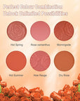 Matte Face Blush Palette with Brush-6 Color High Pigment Silky Mineral Blendable Blusher Contour Powder for Cheeks,Longlasting Facial Beauty Cosmetic,Mother's Day Makeup Gift for Women Girl-Set 02