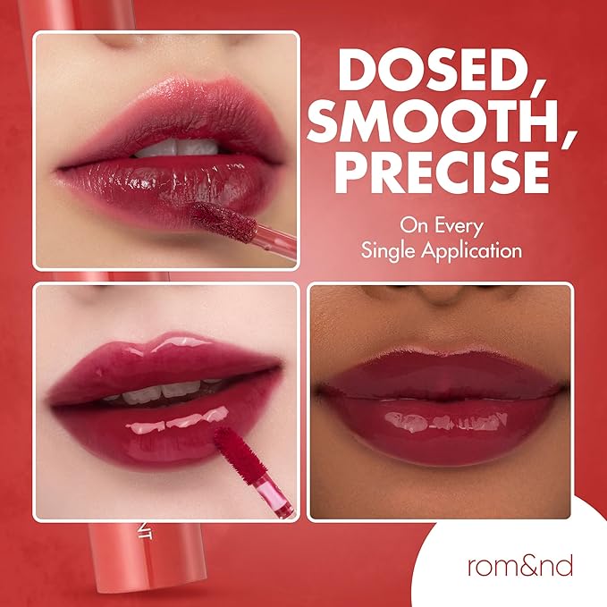 rom&nd Juicy Lasting Tint #17 Plum Coke - K-Beauty Long-Wear Glossy Lip Stain for Cool Tones, Hydrating & Non-Sticky Deep Berry Plum