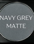 Off White, Matte Medium Grey Blue, and Glitter Black Deep Navy Blue Vegan Eyeshadow Trio Palette; Talc, Paraben & Cruelty Free