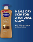 Vaseline Intensive Care Cocoa Radiant Lotion, 20.3 oz Bundled with Moisturizing Healing Jelly Butter, 7.5 and Shimmer Stick, 1.4 oz, Moisturized Skin Light Butter Scent