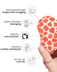 Tangle Teezer Original Detangler Brush, Dry & Wet Travel Size Mini Hair Brush, for Kids & All Hair Types, Orange Safari