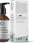 Coconut Milk & Honey Face Wash 4 fl oz – Gentle Hydrating Cleanser for Sensitive to Dry Skin | Fragrance-Free, Non-Drying Formula with Aloe & Jojoba | Ideal for Redness, Dryness & Daily Makeup Removal