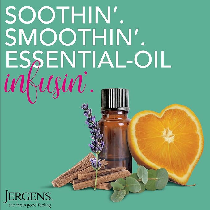 Jergens Sweet Citrus Body Butter, Hand and Body Lotion, Moisturizer for Women, Lotion with Essential Oil for Indulgent Moisturization, 7 Oz