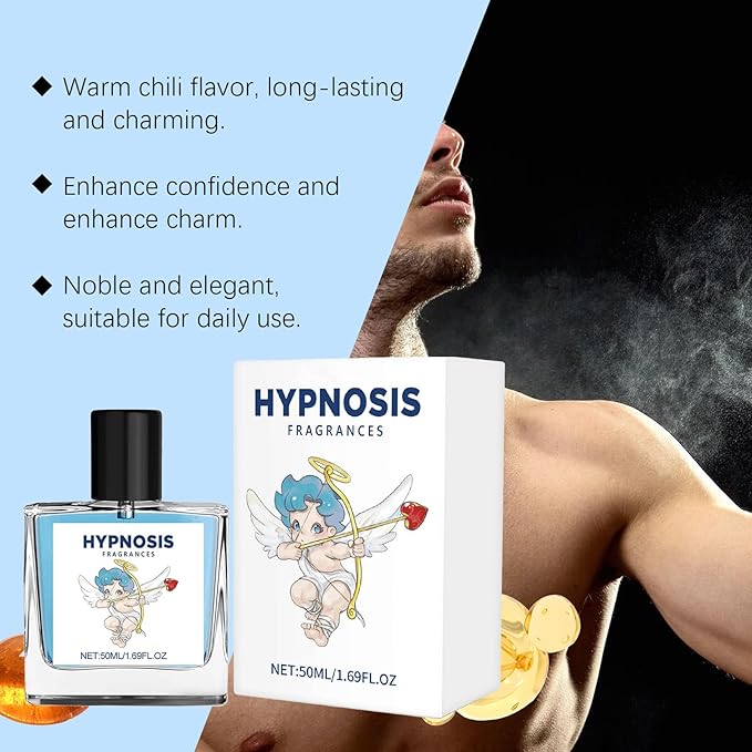 Hypnosis 2.0 Pheromone-Infused Cologne for Men, Long Lasting Scent, Enhance Attraction, Pheromone Perfume 50ml for Father, Boy Friend and Husband