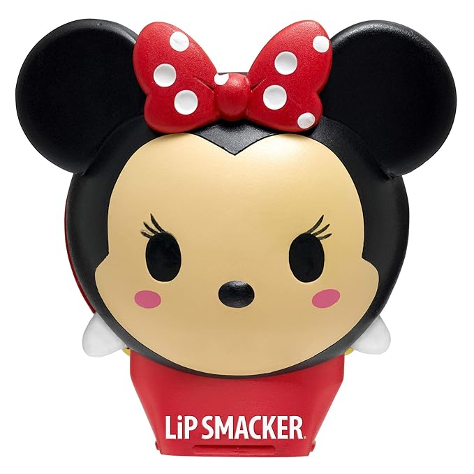 Lip Smacker Disney Minnie Mouse Tsum Tsum Flavored Lip Balm, Minnie Strawberry Lollipop, Clear, For Kids
