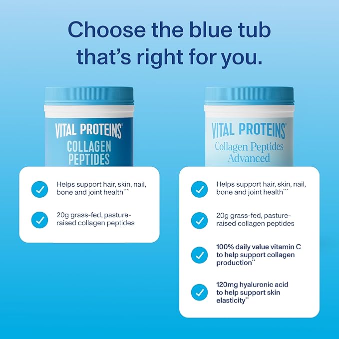 Vital Proteins Collagen Peptides Powder, Hydrolyzed Collagen Peptides Unflavored, Bundle 9.33oz (2 Pack)