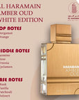 Al Haramain Amber Oud White Edition Eau De Parfum Spray for Unisex 3.4 Ounce