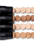 Palladio BUILD & BLEND Foundation Stick, Medium Coverage Buildable Contour Stick for Face, Ultra Blendable Creamy Formula for a Natural Shine Free Finish, (Warm Caramel)