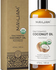Pure Fractionated Coconut Oils Liquid 16oz 100% Natural USDA Certified Massage MCT Oil Organic&Moisturizer for Face Skin&Hair,Cold Pressed Body Carrier Oil for Essential Oils Mixing Women&Men