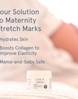 LOLA Stretch Mark Prevention Cream with Apricot Oil, Shea Butter, Vitamin E, Unscented