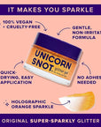 UNICORN SNOT Holographic Face Glitter & Body Glitter Gel | Holiday Glitter Makeup: Stocking Stuffers & Christmas Gift | Hair Glitter, Vegan & Cruelty-Free, 1.7 oz Orange Glitter (Fire)