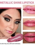 Oulac Metallic Pink Lipstick Set 3PCS High Impact Lipcolor with Moisturizing Formula, Vegan Beauty, Full-Coverage Lip Color, Christmas Gifts for Women, 4.3g X 3PCS