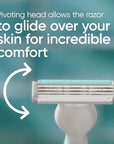 Gillette Venus Simply 3 Sensitive Women's Disposable Razors, Pack of 1 with 4 razors