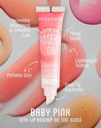 Ruby Kisses Broadway Vita-Lip Tinted Lip Gloss (3 Pack Baby Pink, Bubble Gum, Nude Pink) Ultra-Hydrating Rosehip + Jojoba Oil & Soothing Formula with Vitamins, High-Shine Non-Sticky Finish Lip Balm