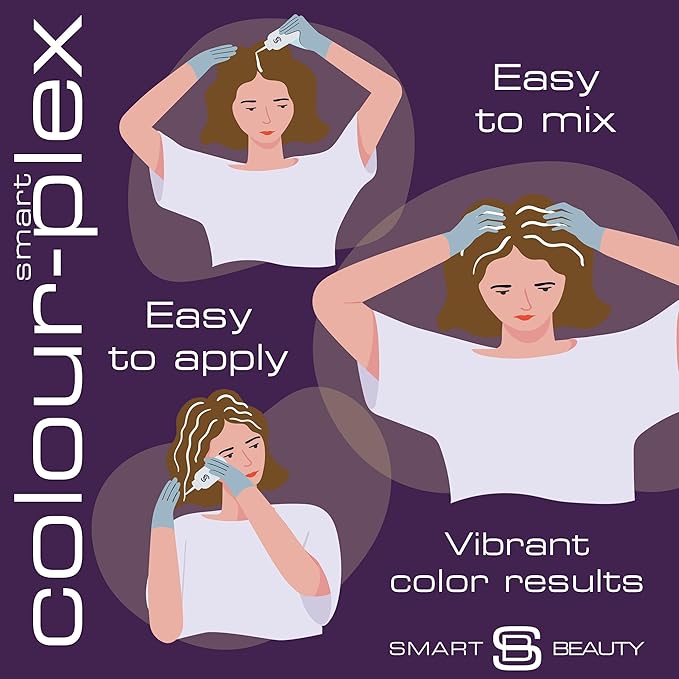 Amethyst Purple Hair Dye Permanent with Anti-Breakage Plex Hair Care, Vegan Hair Dye & Cruelty-Free, 100% Grey Coverage, purple Hair Color, For All Hair Types. Smart Beauty
