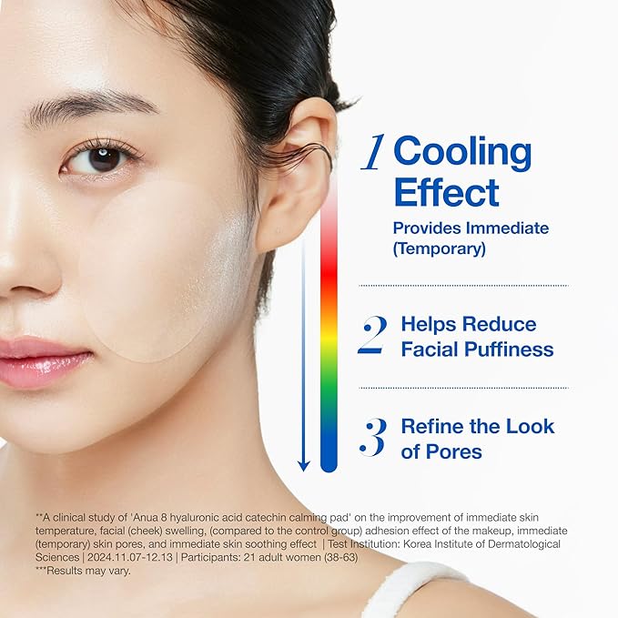Anua 8 Hyaluronic Acid Catechin Calming Pad, Pore Care & Cooling Effect with Korean Toner pad, Quick & Easy Hydrating Daily Face Mask, Makeup Prep Routine, Korean Skin Care (185ml,110 Pads)