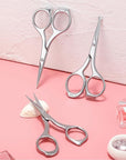 LIVINGO Nose Hair Scissors – Precision Stainless Steel Trimming Scissors with Rounded Tips, Safe and Easy Grooming for Nose, Ear, and Facial Hair