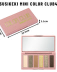6 Colors Mini Naked Eyeshadow Makeup Palette Olive-colored Neutral Tone Eye Shadow Matte & Shimmer Nude Make Up Pallet with Mirror Blendable Highly Pigmented Travel Size Gift Kit 04