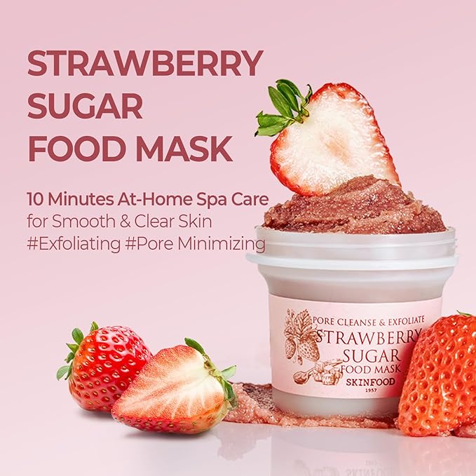 Strawberry Sugar Food Mask, 4.23 oz (120 g), Skinfood