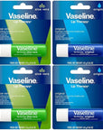 Vaseline Lip Therapy Variety 4-Pack – Original + Aloe Vera Moisturizing Lip Balm with Vitamin E, 0.16 Oz Ea