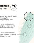 Tangle Teezer Fine & Fragile Ultimate Detangler Brush, Dry & Wet Hair Brush to Detangle & Reduce Breakage, Ice Blue