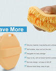 Silicone Body Scrubber，Exfoliating Body Scrubbers for use in Shower,Silicone Body Brush for Showering and Anti-Slippery Handles for All Skin Types(Orange)