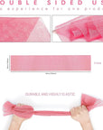 UJFQBH African Net Sponge African Net Long Net Bath Sponge Exfoliating Shower Body Scrubber Back Scrubber Skin Smoother,Great for Daily Use (Pink)