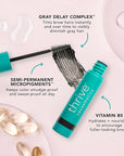 Thrive Causemetics Instant Brow Fix Semi-Permanent Eyebrow Gel, Waterproof Tinted Eye Brow Gel with Vitamin B5, Smudge-Proof, Vegan & Cruelty Free, Blanka (Taupe)
