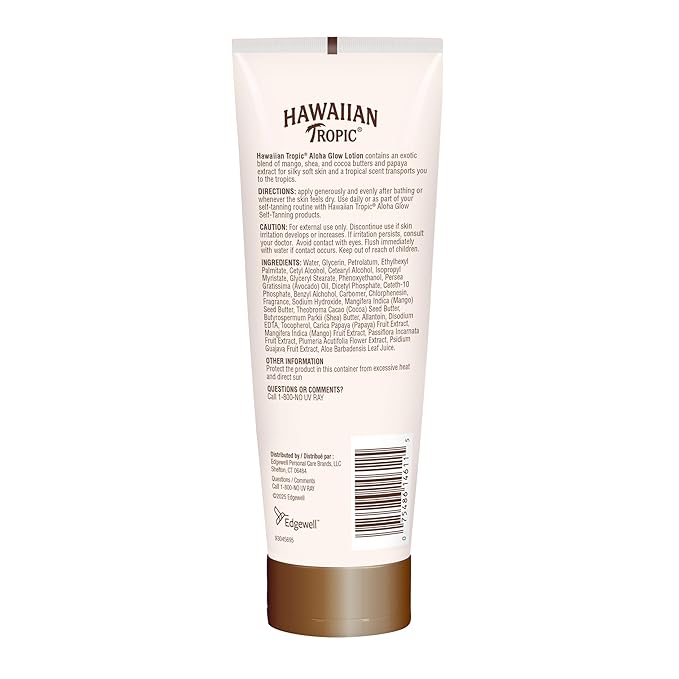 Hawaiian Tropic Aloha Glow Lotion, 8oz | Tan Extender Lotion, After Sun Tan Extender, After Sun Care with Shea Butter & Cocoa Butter, Hawaiian Tropic Body Moisturizer, Body Cream for Women, 8 fl oz