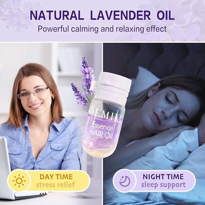 DEMIKI Hair Oil For Frizzy Hair With Coconut Oil - Hair Treatment For Dry Damaged Hair, Hair Perfume Oil For Curly Hair, Frizz Control Hair Care Products, Mini Bottles Hair Oil For Damaged Hair, 12pcs