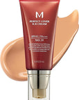 MISSHA M Perfect Cover BB Cream No 31.Golden Beige - Medium/Tan with Neutral Undertone SPF 42 PA +++ 1.69 Fl Oz - Tinted Moisturizer with SPF