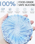 Silicone Body Scrubber, Exfoliating Body Wash Scrubbers Exfoliator, Shower Body Brush for Effective Showering Exfoliation and Gentle Massage (Blue)