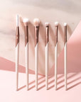 EcoTools Luxe Exquisite Eye Makeup Brush Kit, For Eyeshadow, Eyeliner, & Brow Makeup, Professional Eye Brush Set, Eco-Friendly Makeup Tools, Synthetic Bristles, Cruelty Free & Vegan, 6 Piece Set