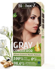 Permanent Hair Dye Hair Color for Gray Hair Coverage PPD-Free Hair Color Kit Medium Brown Hair Dye 3C Dark Mocha Brown Chocolate Brown