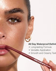 Palladio Retractable Waterproof Lip Liner High Pigmented and Creamy Color Slim Twist Up Smudge Proof Formula with Long Lasting All Day Wear No Sharpener Required, Black Berry