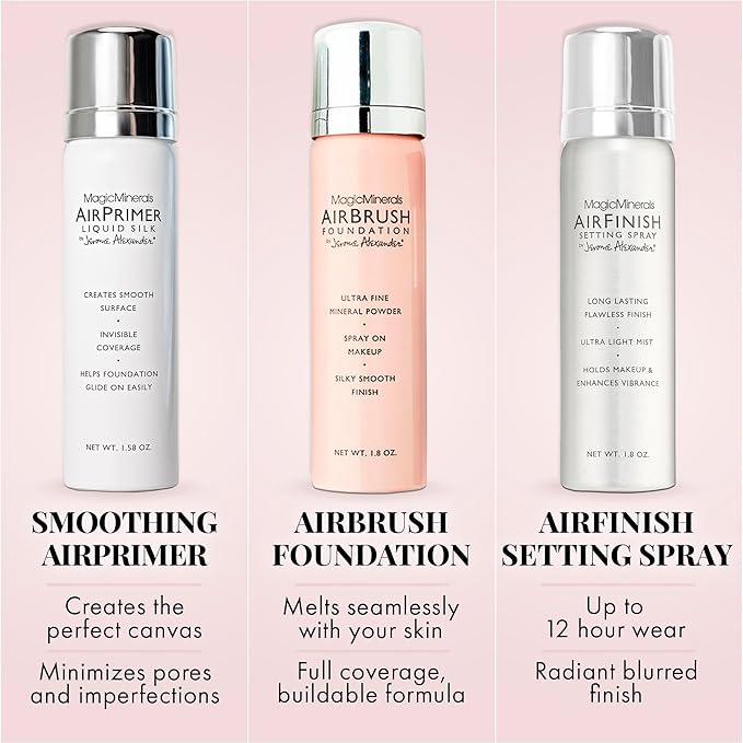 MagicMinerals AirBrush Foundation Set by Jerome Alexander - Skin (Fair)