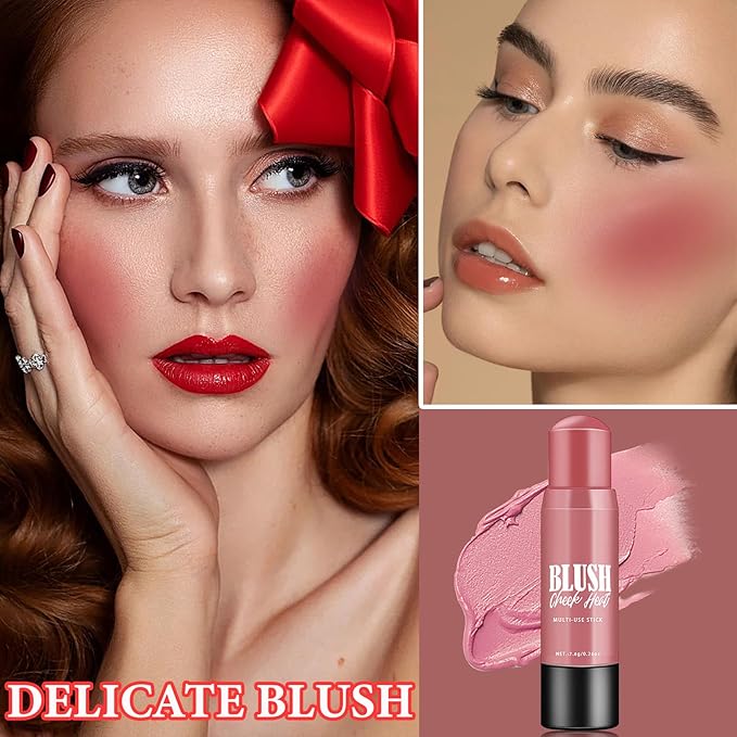 Cream Blush Stick Makeup,Blush Stick for All Skin & Eyes（#102）