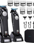 Professional Hair Clippers Trimmer for Men - Cordless Barber Clippers Set with High Torque Brushless Motor & DLC Coated Detachable Blade& Charging Stand, Premium Gifts for Men