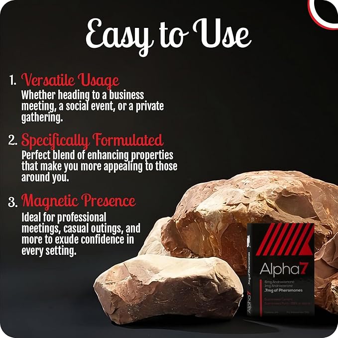 Alpha 7 Unscented - Pheromone Cologne for Men with Pure Pheromones - High Concentration Blend to Attract Women - Top Selling Perfume Oil Designed to Complement Your Scent ((1 ml))