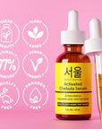 SeoulCeuticals Chebula Active Serum for Face - Korean Skin Care Anti Aging Natural K Beauty Skincare With Hyaluronic Acid + Spotted Orchid for Healthy, Youthful Glowing Skin 1oz