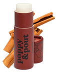 Poppy & Pout Cinnamint Jumbo Lip Balm | All Natural Lip Balms & Moisturizers | Hydrates with Beeswax, Vitamin E, Organic Coconut Oil | Cruelty-Free | Lip Balm in Recyclable Cardboard Tube