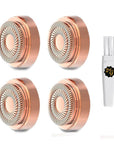 Women's Facial Hair Remover Replacement Heads for Finishing Touch Flawless Generation 2 Double Halo Hair Removal Tool for Face,18K Gold-Plated 4 Count (FIT with GEN 2 Hair Remover Device ONLY)