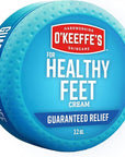 O'Keeffe's for Healthy Feet Foot Cream - 3.2 oz Jar (1 Pack) - Guaranteed Relief for Extremely Cracked, Dry Feet, Repairing Skincare, Instantly Boosts and Retains Moisture Levels