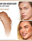 Oulac Shimmer Bronzer Powder Face Makeup with Mirror Cruelty-Free B02