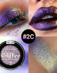 Afflano Purple-Gold Duo Chrome Multichrome Eyeshadow, Holographic Glitter, Color Change Sparkle Chameleon Luminizer Highlighter