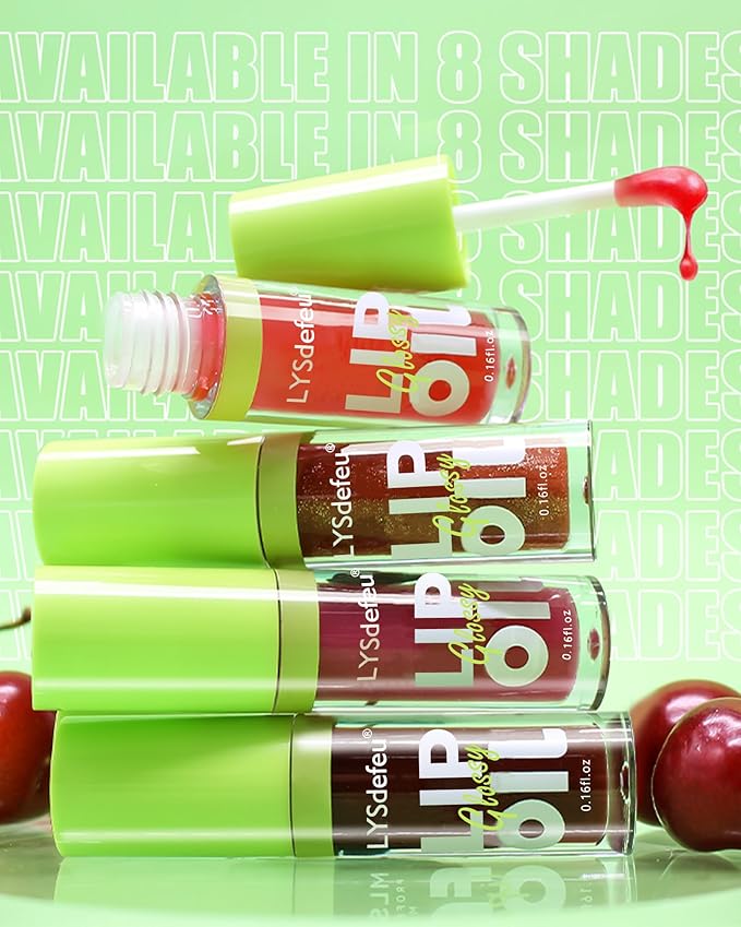 Lip Oil Lip Glaze-1Pcs Hydrating Red Lip Glow Oil,Shiny Transparent Tint Lip Gloss Plumping,Long Lasting Non-sticky Clear Glow Reviver Lip Care Oil, Thanksgiving Makeup Gift for Women Girl-05#