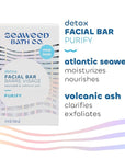 Seaweed Bath Co. Purify Detox Facial Bar Soap, 3.75 Ounce, Sustainably Harvested Seaweed, Volcanic Ash