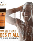 Woody's Hair and Body Wash for Men – 2-in-1 Cleanser & Body Wash, Deep Cleansing, Hydrating, Refreshing Scent, Sulfate-Free, 10 fl oz, 1 Pack